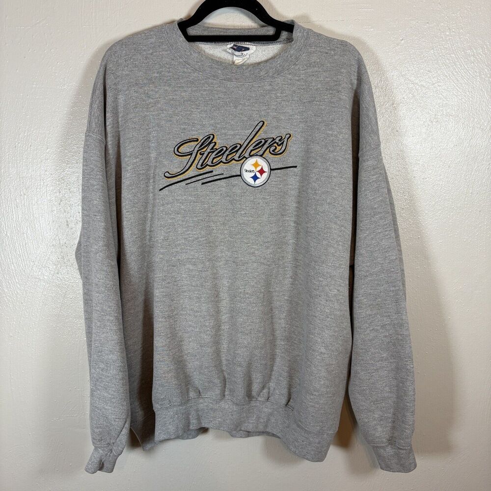 Vintage Pittsburgh Steelers 1990s Crewneck Logo Athletic Gray XXL Vtg 90s